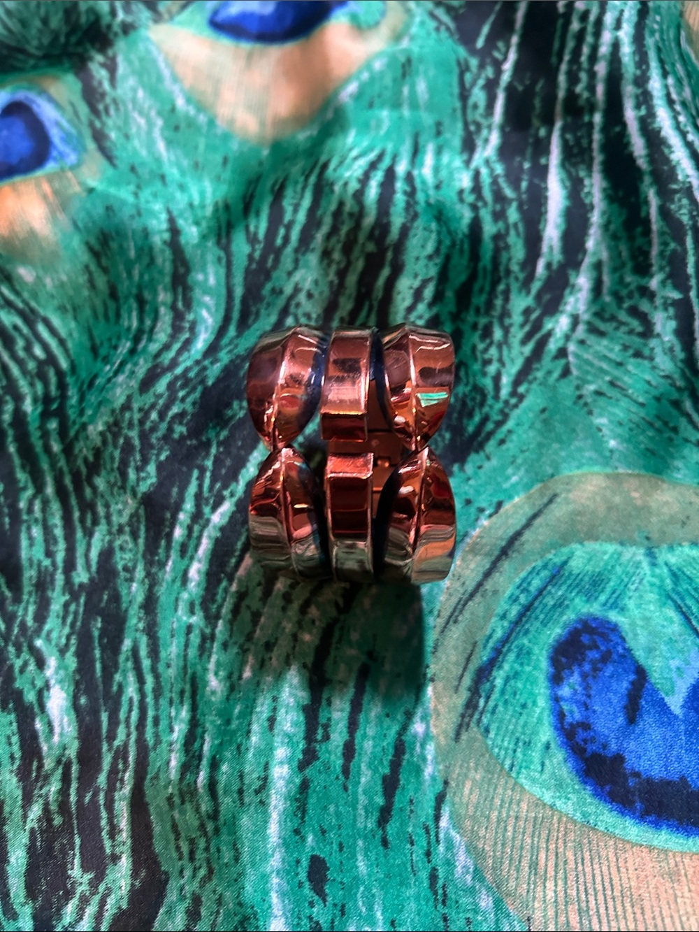 50s Signed Renoir Copper Modernist Clamper Bracelet
